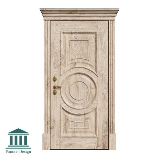درب کلاسیک چوبی برجسته کد 30949 — تصویر ۳