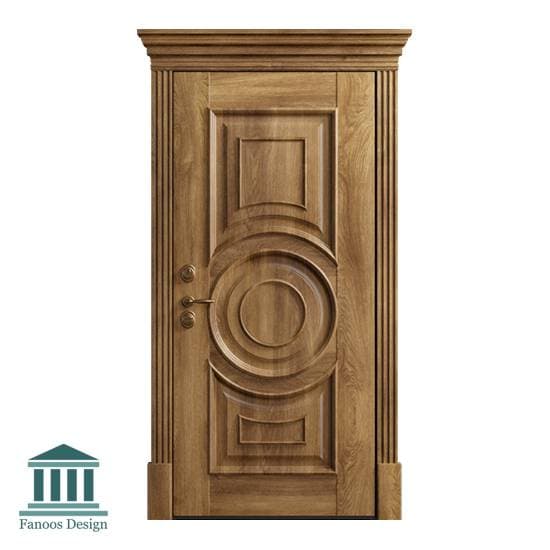 درب کلاسیک چوبی برجسته کد 30949 — تصویر ۲