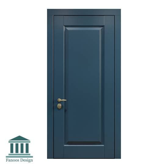 درب تمام چوب اتاق با رنگ آبی نفتی مدرن کد 30939