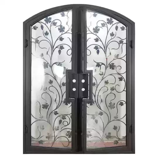 درب فلزی سنتی فرفورژه دو لنگه هلال کد 30935 — تصویر ۳