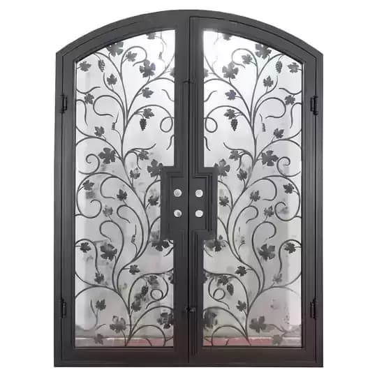 درب فلزی سنتی فرفورژه دو لنگه هلال کد 30935 — تصویر ۲