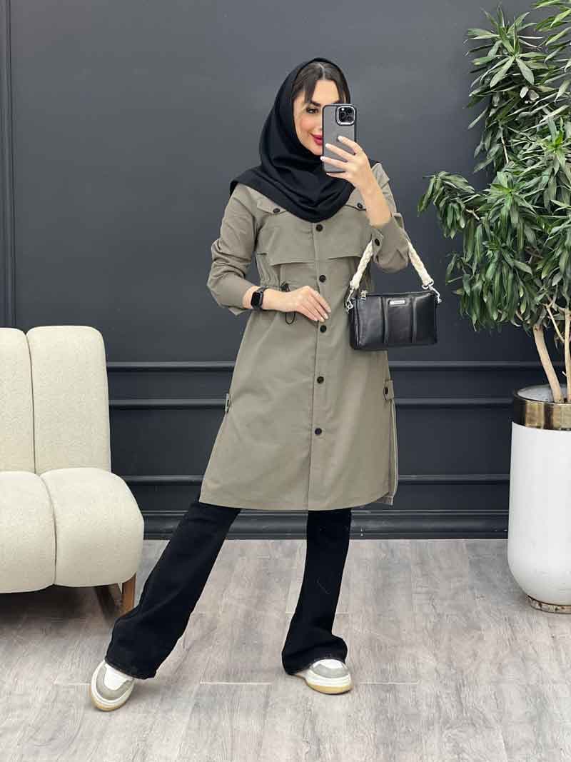 مانتو ژیله جیب نما هلیا کد 4977 — تصویر ۳