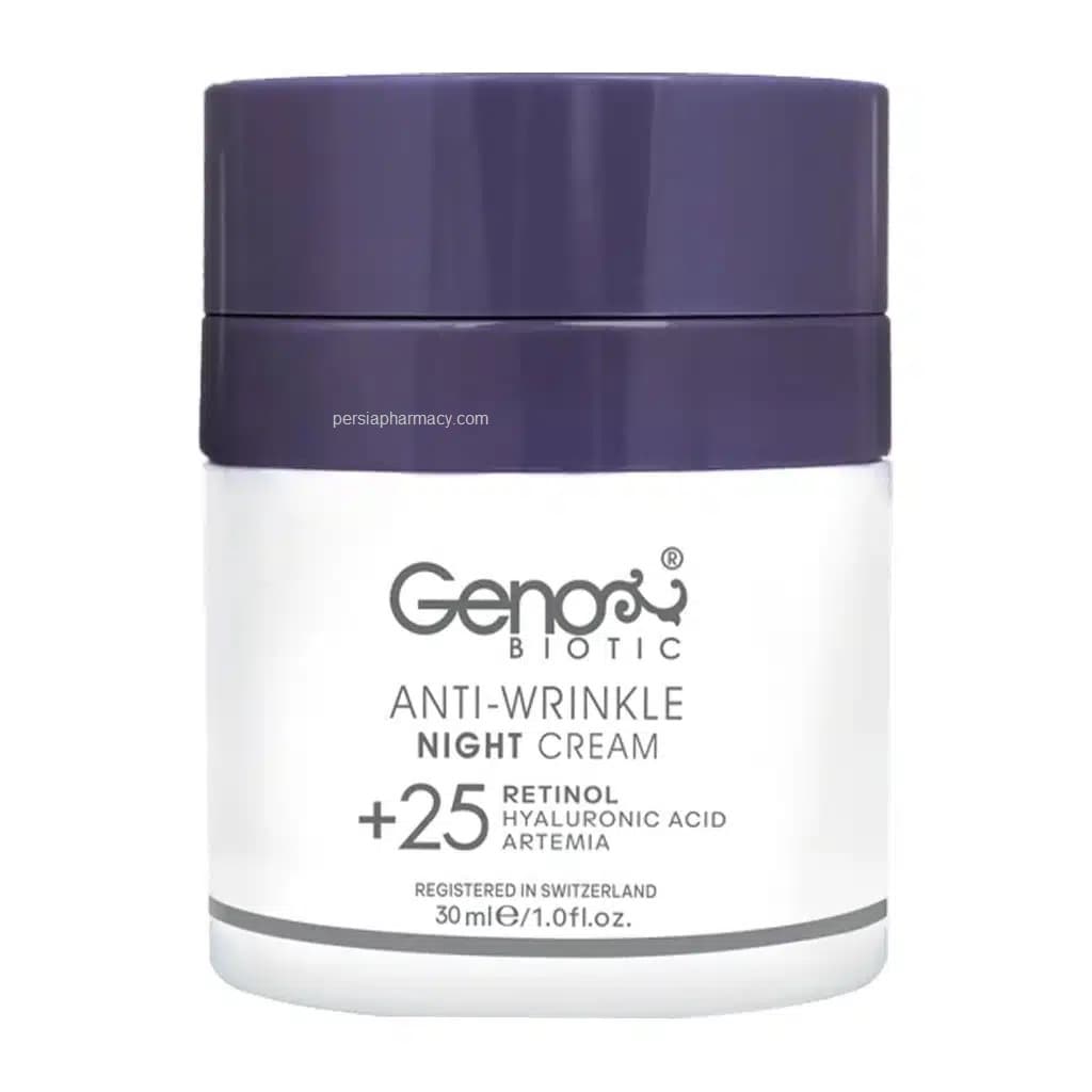 کرم ضد چروک شب بالای 25 سال ژنوبایوتیک GENOBIOTIC — تصویر ۲