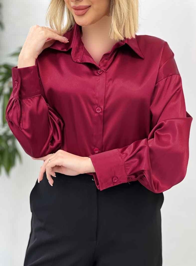 شومیز ساتن سلین کد 4546 — تصویر ۵