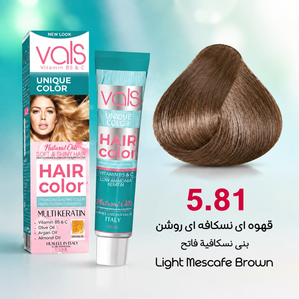رنگ مو والس 5.81 | قهوه‌ای نسکافه‌ای روشن