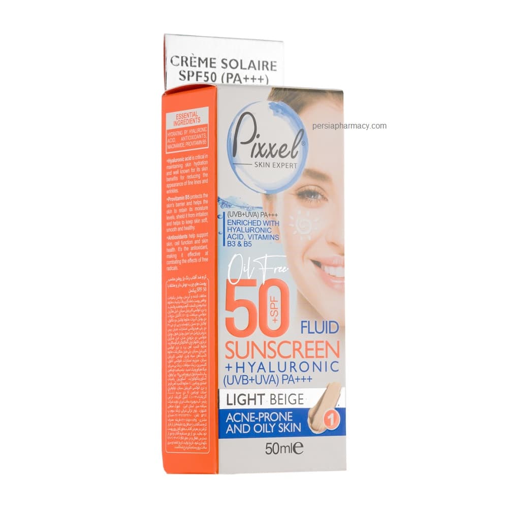 ضدآفتاب SPF50 بژروشن پوست چرب پیکسل