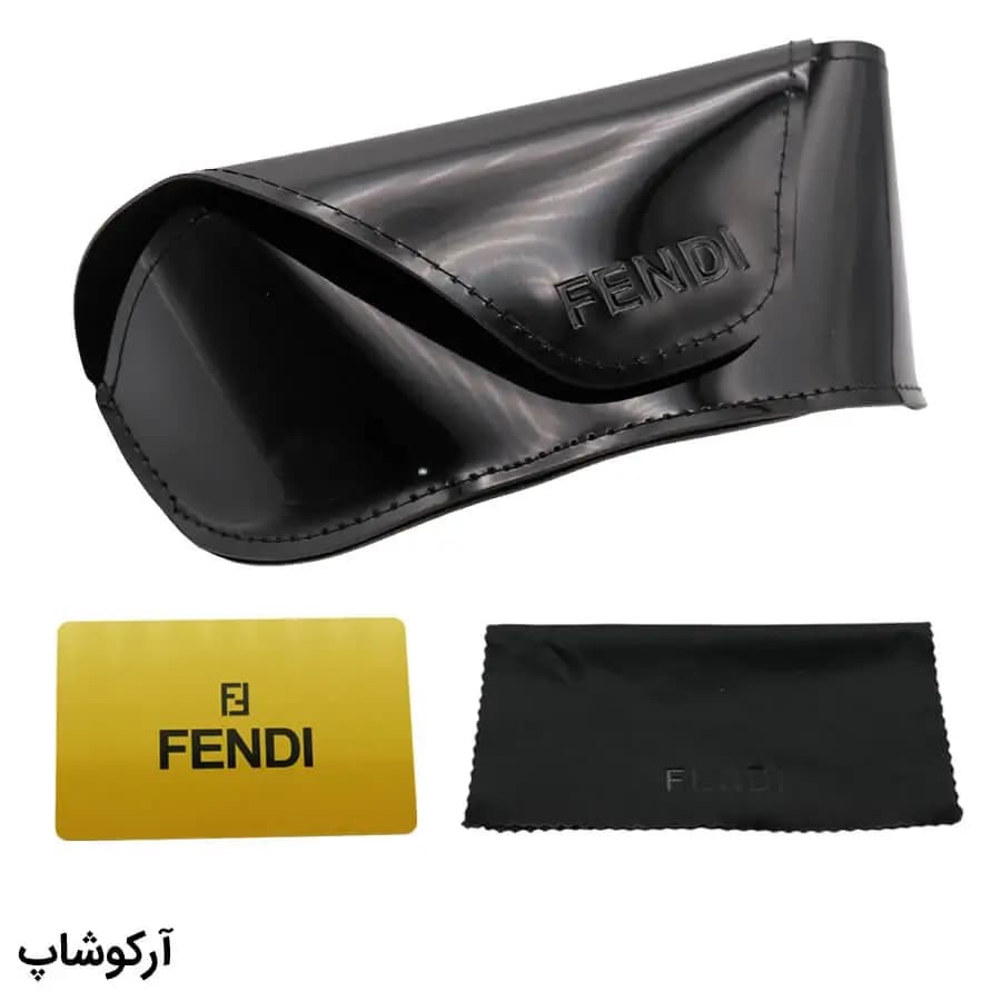 پک اورجینال عینک برند فندی (FENDI) با تمام تجهیزات (بدون کارتن) مدل 992996-1