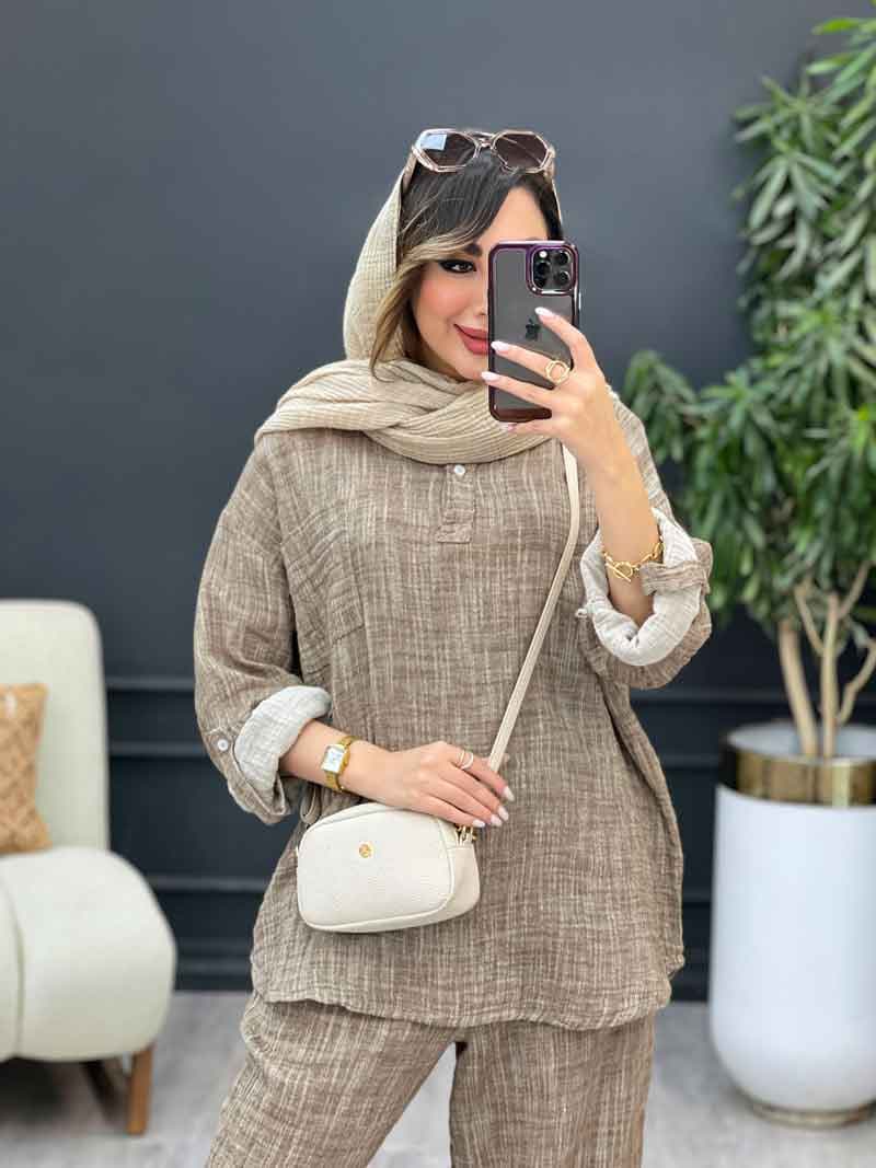ست مانتو و شلوار آبرنگی کد 5235 — تصویر ۲