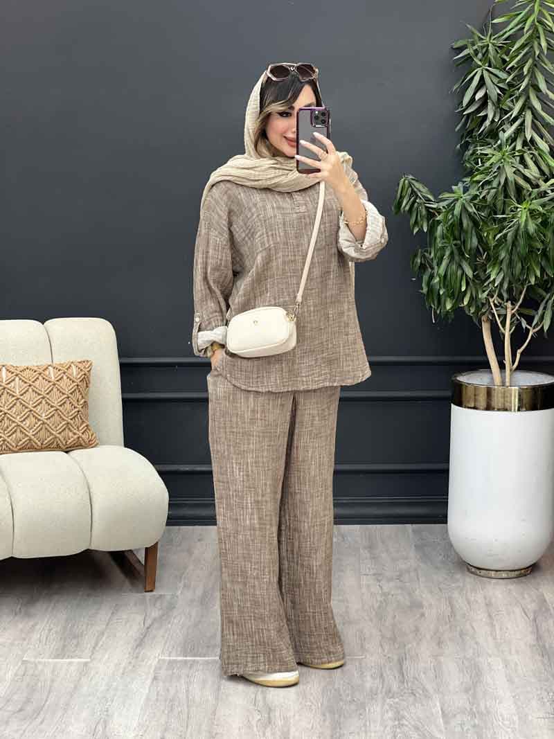 ست مانتو و شلوار آبرنگی کد 5235 — تصویر ۴