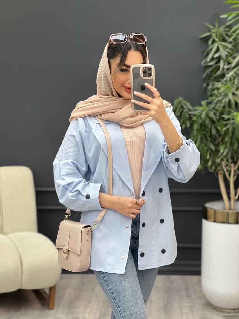 مانتو لینن شش دکمه کد 5085 — تصویر ۶