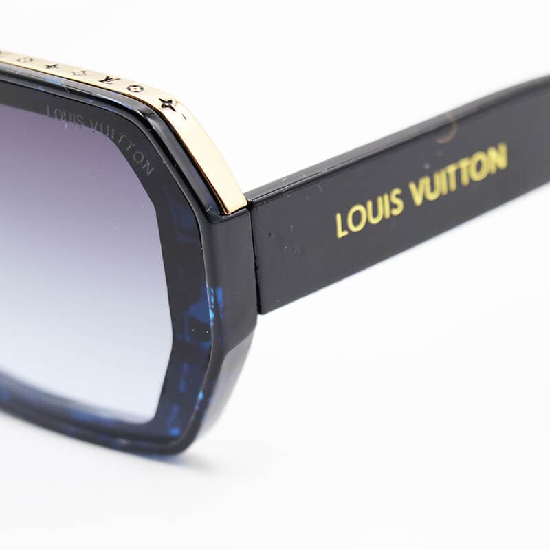 عینک آفتابی زنانه Louis Vuitton با فریم هندسی، دو رنگ و دسته مشکی مدل 7262 — تصویر ۵