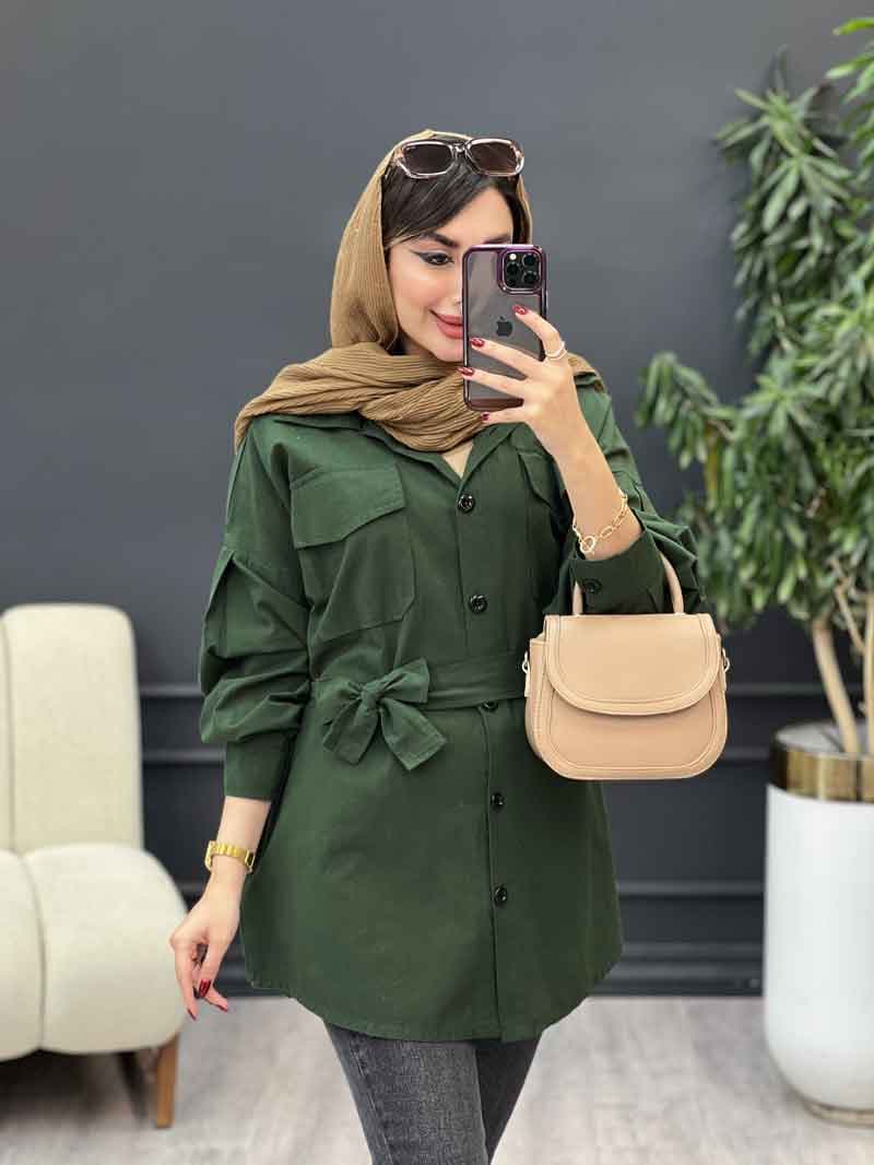 مانتو دو جیب پاکتی سایه کد 5368 — تصویر ۷
