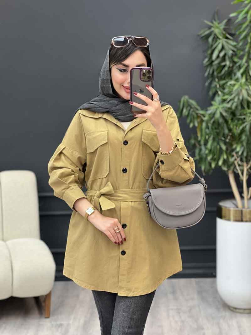 مانتو دو جیب پاکتی سایه کد 5368 — تصویر ۲