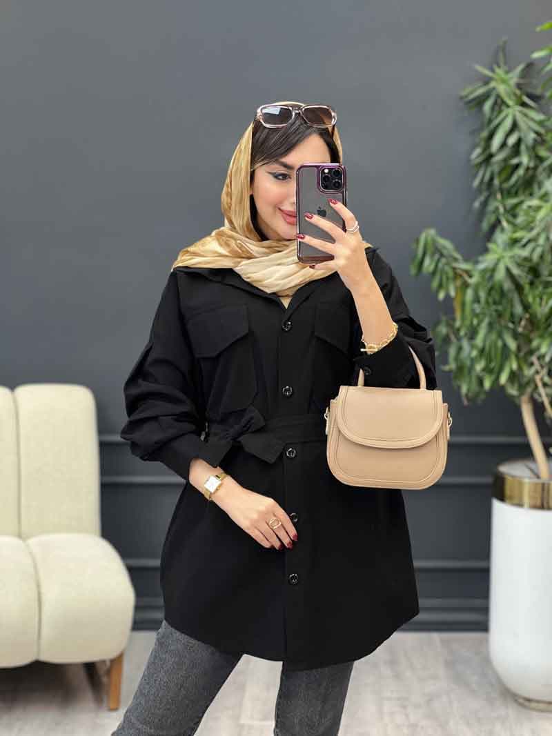 مانتو دو جیب پاکتی سایه کد 5368 — تصویر ۳