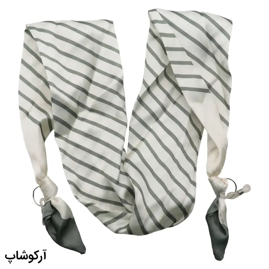 بند عینک با رنگ سفید و سبز و از جنس پارچه‌ای (طرح روسری) مدل 993059
