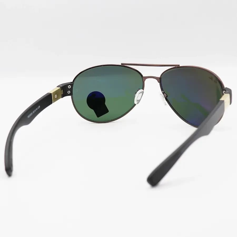 عینک آفتابی Ray-Ban با فریم شکل خلبانی، رنگ مسی، عدسی شیشهای و قهوهای تیره مدل RB3509 — تصویر ۱۰