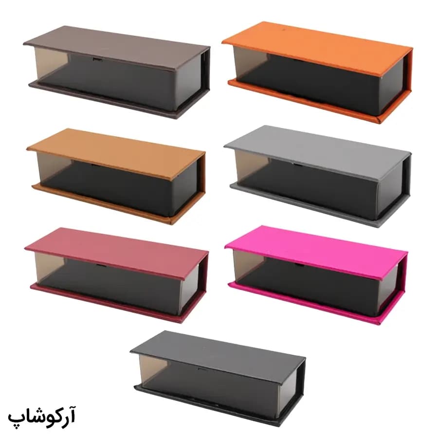 بسته 10 عددی کیف و قاب عینک با درب مگنتی، رنگ‌بندی کامل و طرح شفاف مدل 993054