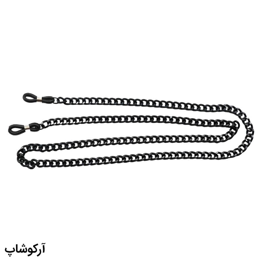 بند عینک زنجیری با رنگ مشکی، از جنس آلومینیوم، رنگ ثابت و ضدحساسیت مدل MAH290