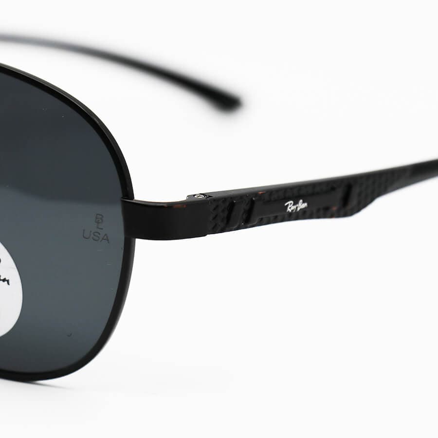 عینک آفتابی پلاریزه Ray-Ban با فریم خلبانی، رنگ مشکی و لنز دودی تیره مدل P2048 — تصویر ۵