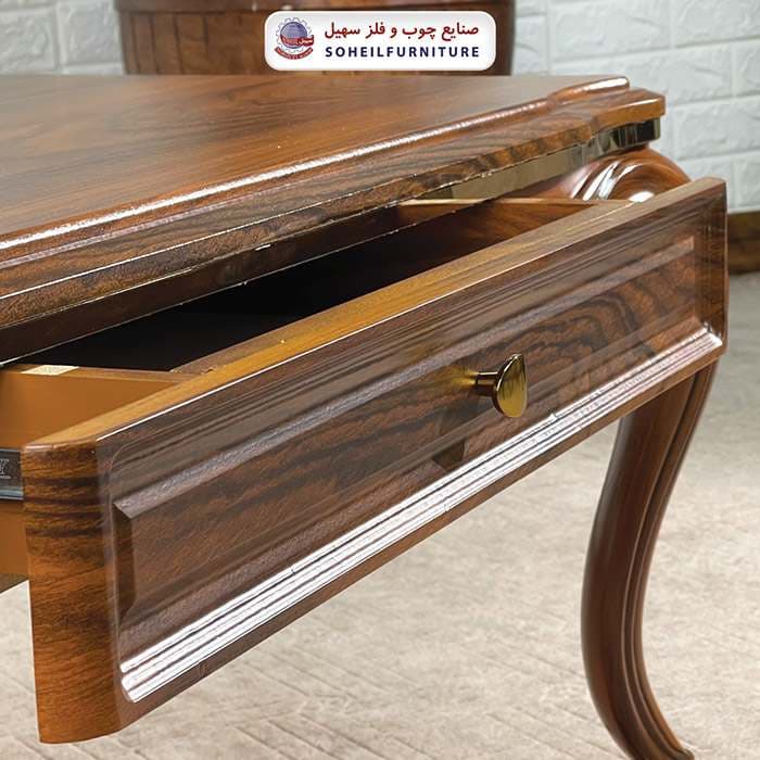 میز جلومبلی چوبی کلاسیک کشو دار مدل 0086 سهیل — تصویر ۵