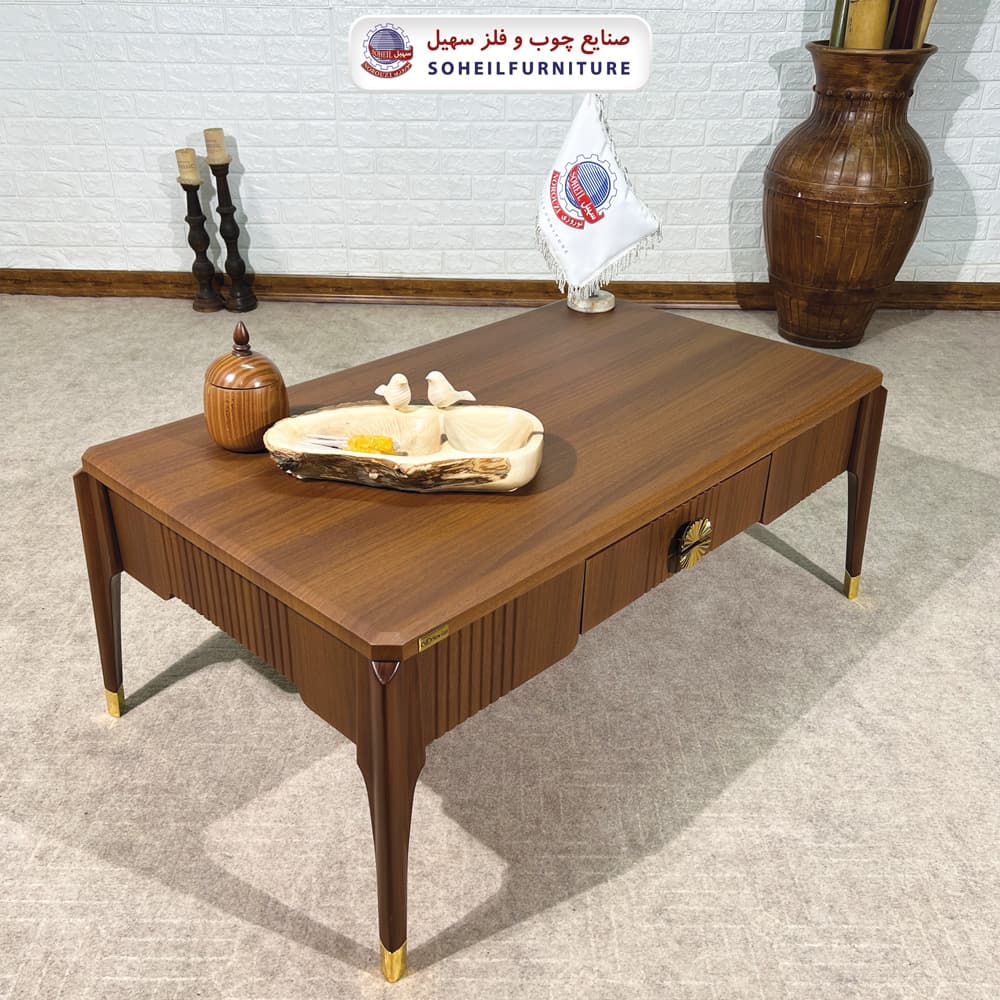 میز جلومبلی چوبی مدرن کشو دار مدل 0090 سهیل