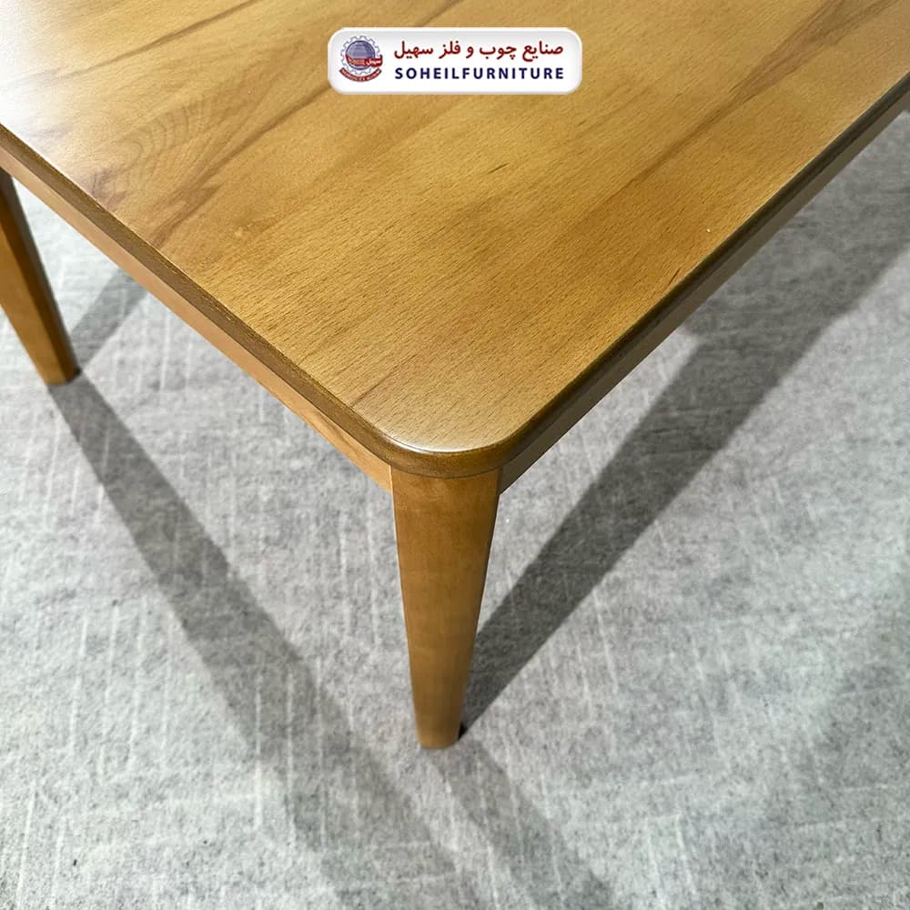 میز جلومبلی چوبی مدرن مدل پیکاسو سهیل (روکش چوب طبیعی چوب) — تصویر ۴