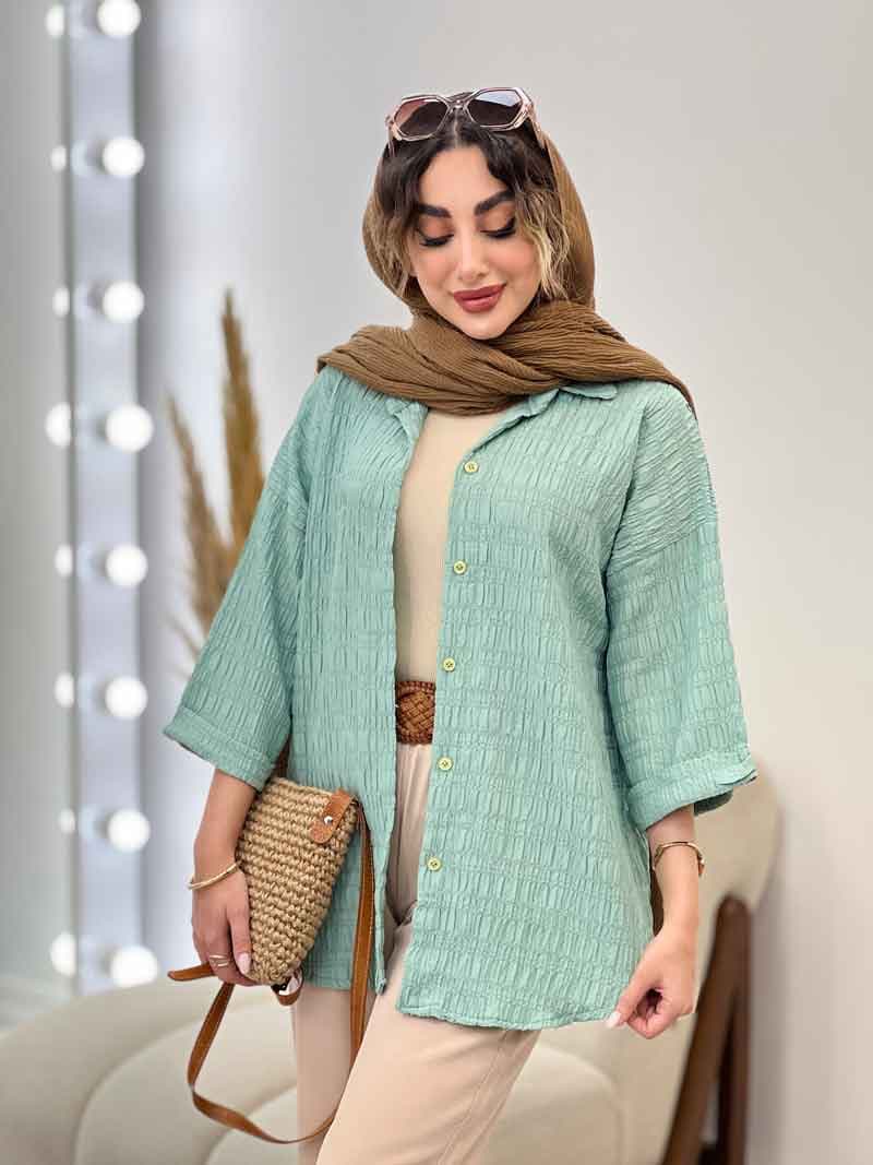 مانتو آستین پاکتی بیتا کد 5242 — تصویر ۲