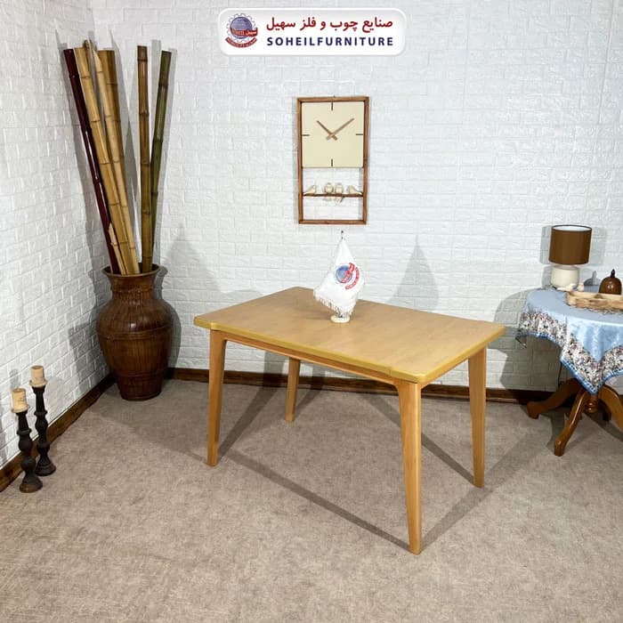 میز ناهارخوری چوبی 4نفره و 6نفره السا سهیل (چوب سوپر راش گرجستان)
