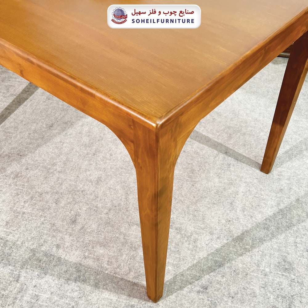 میز ناهارخوری چوبی 4نفره مدل اسپرت سهیل (چوب سوپر راش گرجستان) — تصویر ۴