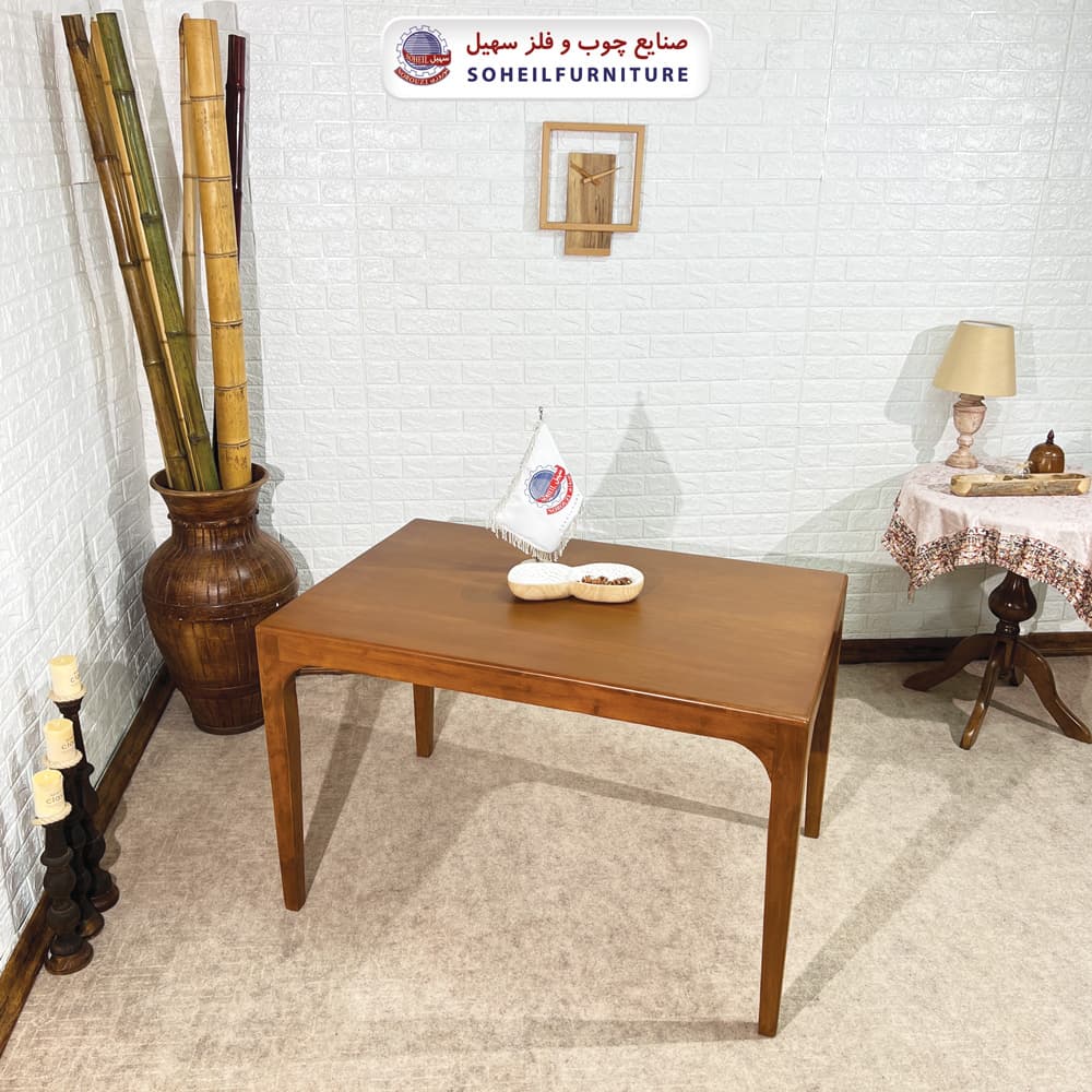 میز ناهارخوری چوبی 4نفره مدل اسپرت سهیل (چوب سوپر راش گرجستان)