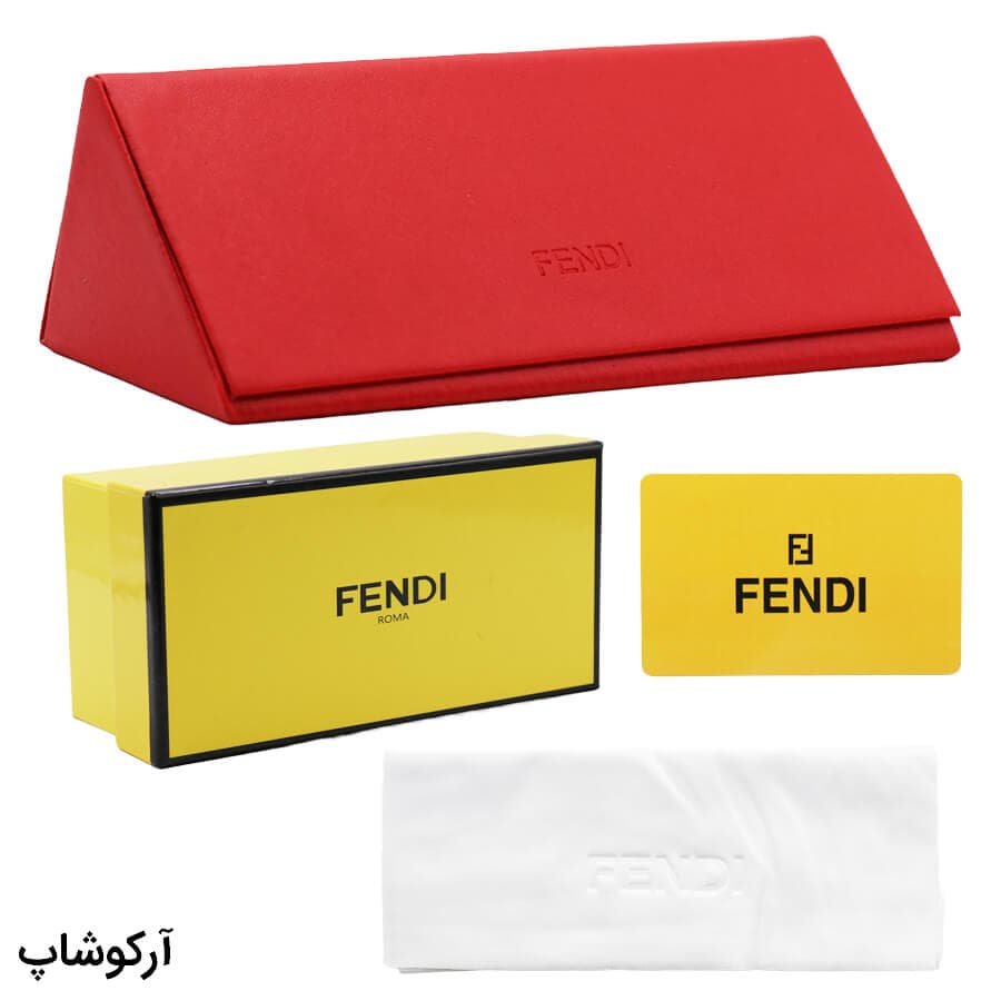 پک اورجینال عینک برند فندی (FENDI) با تمام تجهیزات و لوزام جانبی مدل 992934