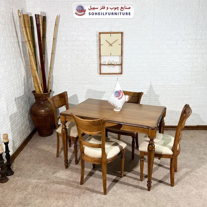 ست ناهارخوری چوبی ۴نفره و ۶نفره الیکا و صندلی مرسانا سهیل — تصویر ۲