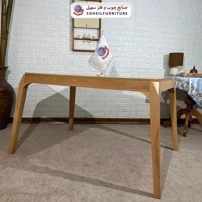 ست ناهارخوری چوبی ۴نفره و ۶نفره بارسلون و صندلی هیما سهیل — تصویر ۴