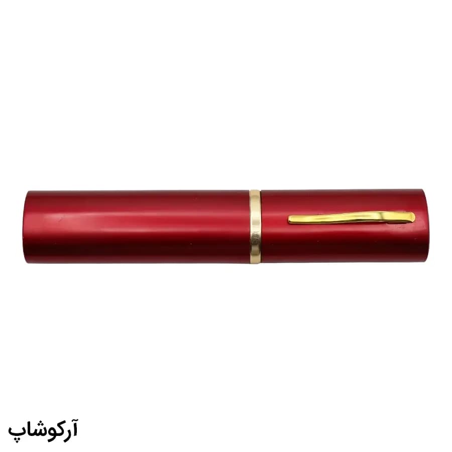 عینک مطالعه طرح خودکاری با نمره +1.00 نزدیک بین، فریم مستطیلی، رنگ نقره‌ای، دسته فنری و قاب قرمز مدل ARG006 — تصویر ۸