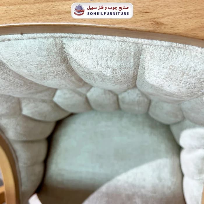 ست ناهارخوری چوبی ۴نفره و ۶نفره بوگاتی و صندلی آریز سهیل — تصویر ۴