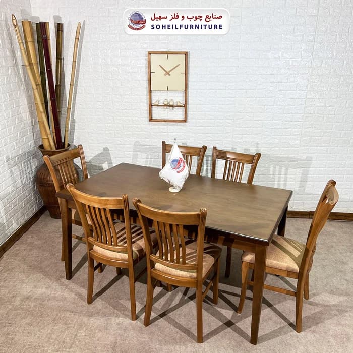 ست ناهارخوری چوبی ۴نفره و ۶نفره پارسه و صندلی افرا سهیل