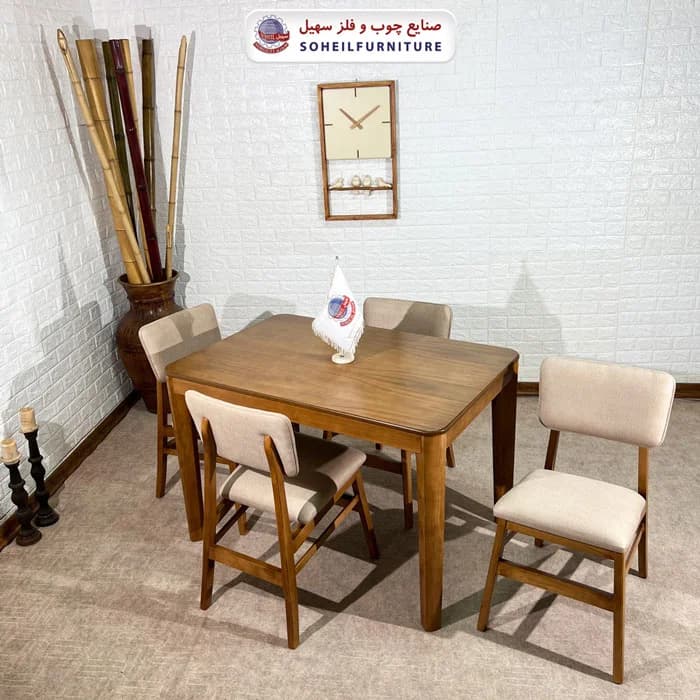 ست ناهارخوری چوبی ۴نفره و ۶نفره پیکاسو و صندلی هلنا سهیل