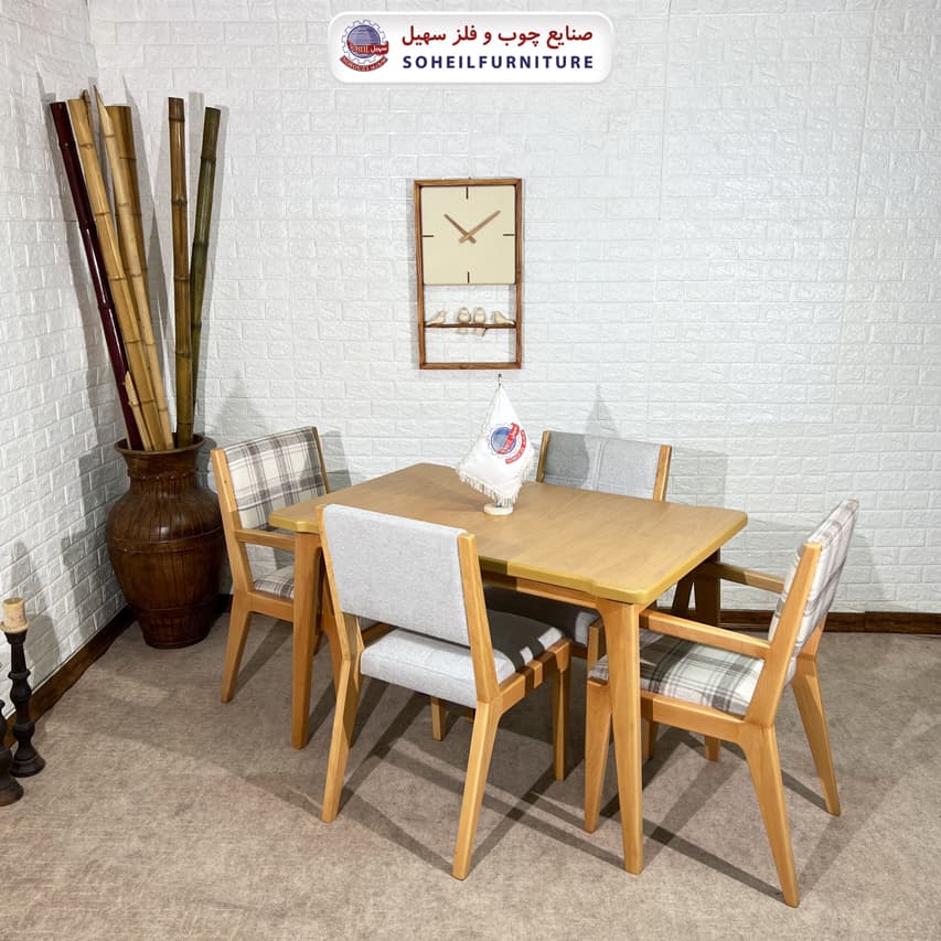 ست ناهارخوری چوبی ۴نفره و ۶نفره السا و صندلی السا سهیل — تصویر ۲