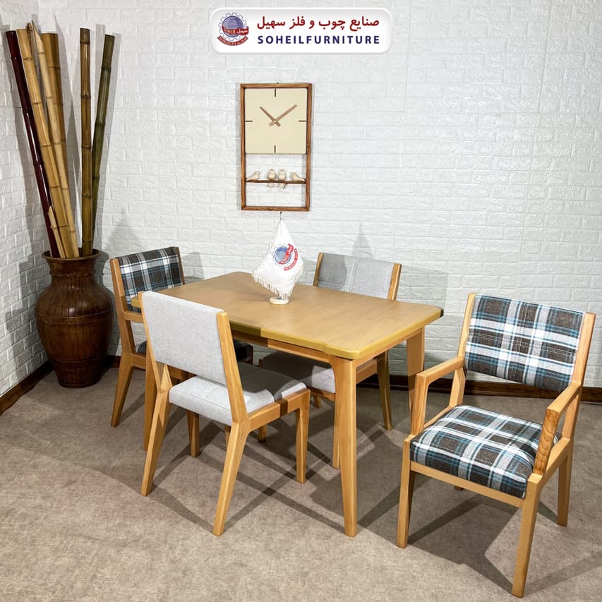ست ناهارخوری چوبی ۴نفره و ۶نفره السا و صندلی السا سهیل