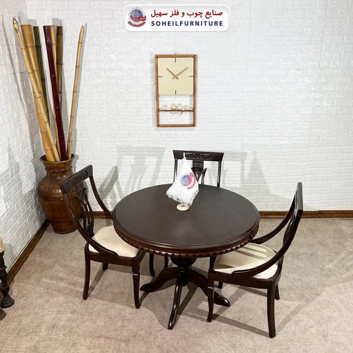 ست ناهارخوری چوبی ۴نفره و ۶نفره عروس و صندلی لاله سهیل — تصویر ۶
