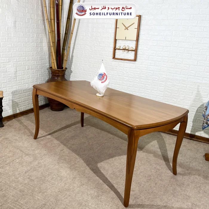 ست ناهارخوری چوبی ۴نفره و ۶نفره منحنی و صندلی مرسده سهیل — تصویر ۸