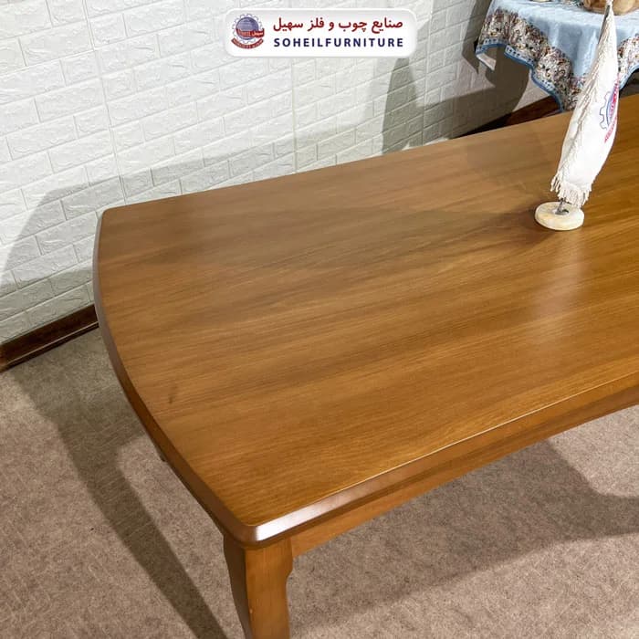 ست ناهارخوری چوبی ۴نفره و ۶نفره منحنی و صندلی مرسده سهیل — تصویر ۶