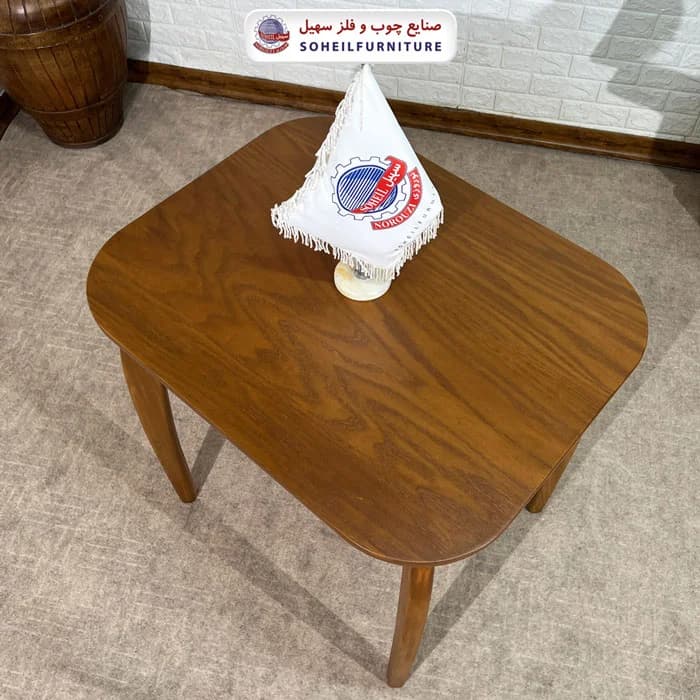 ست ناهارخوری چوبی 2نفره بیضی و صندلی ناخنی سهیل — تصویر ۷
