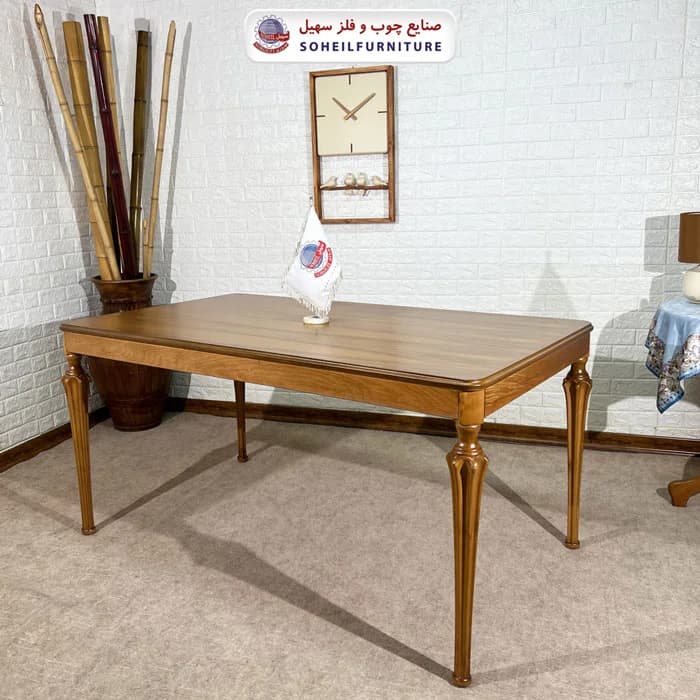 میز ناهارخوری چوبی 4نفره و 6نفره سارینا (چوب سوپر راش گرجستان) — تصویر ۲