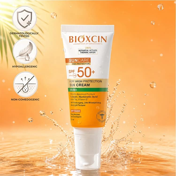 کرم ضد آفتاب Bioxcin مدل Sun Care Very High Protection حجم 50 میلی لیتر — تصویر ۸