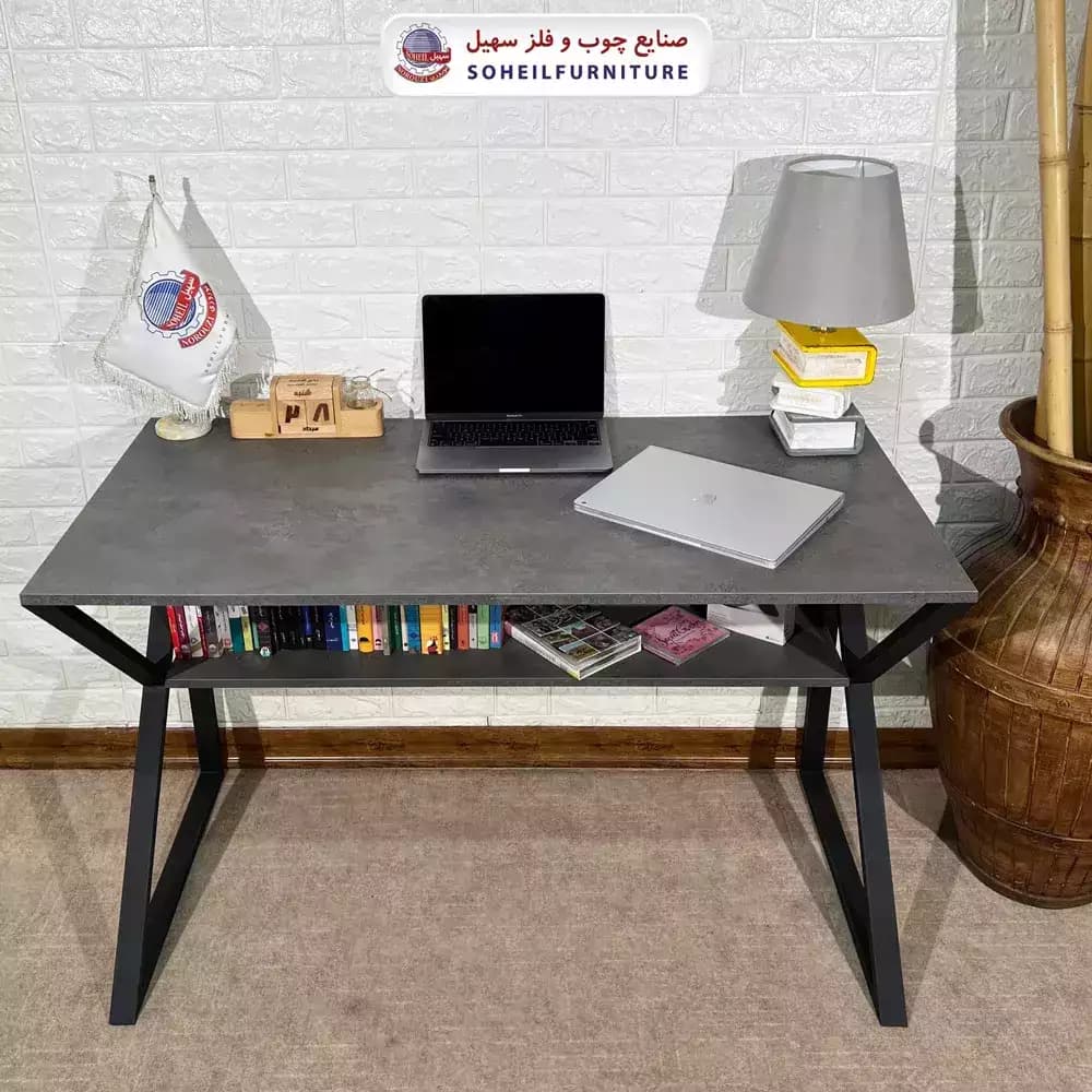 میز تحریر(میز کامپیوتر) MDF و فلز سهیل مدل k — تصویر ۷