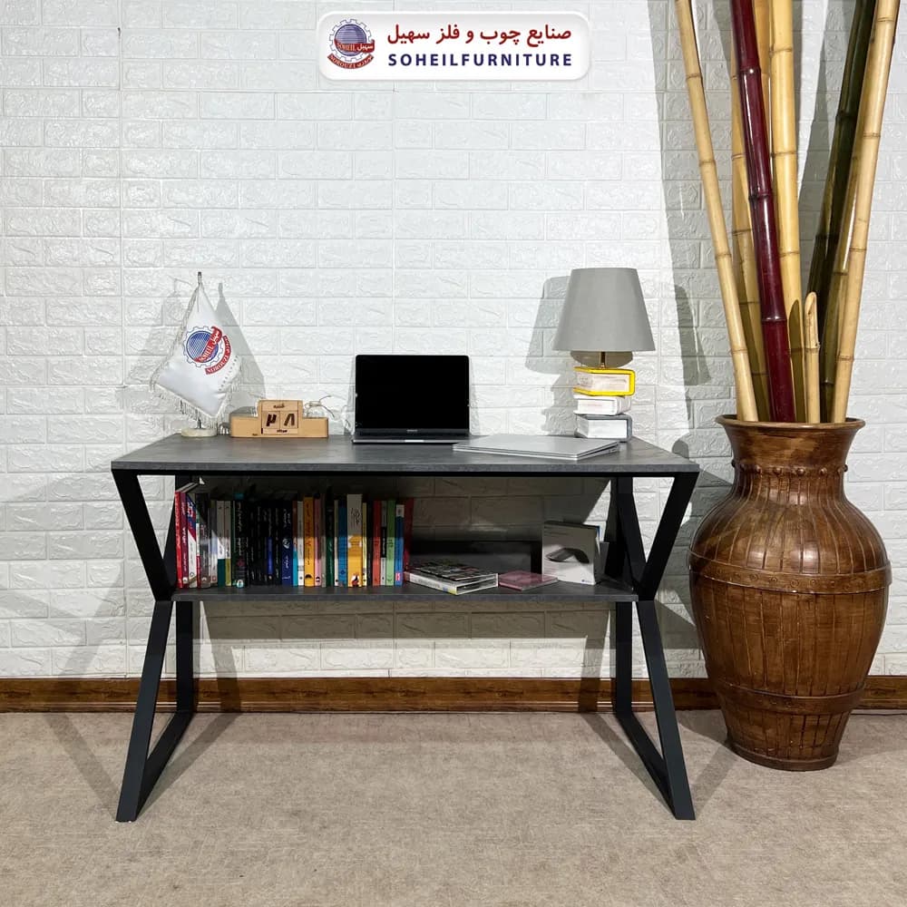 میز تحریر(میز کامپیوتر) MDF و فلز سهیل مدل k — تصویر ۲