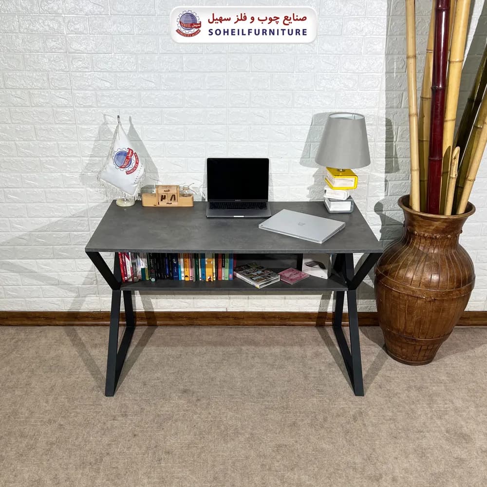 میز تحریر(میز کامپیوتر) MDF و فلز سهیل مدل k — تصویر ۳