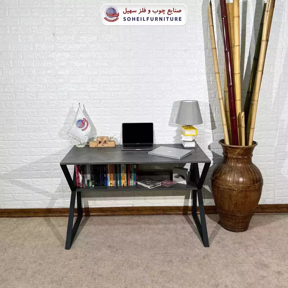 میز تحریر(میز کامپیوتر) MDF و فلز سهیل مدل k — تصویر ۸
