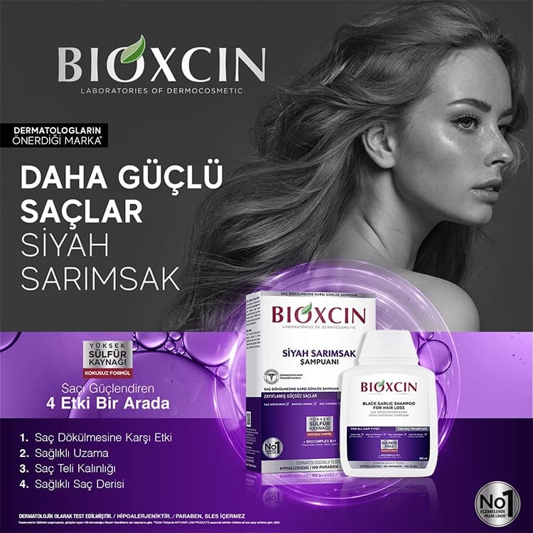 شامپو Bioxcin مدل Black Garlic حجم 300 میلی لیتر — تصویر ۸